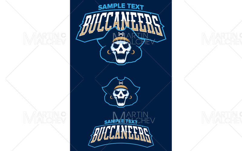Buccaneers piratmaskot vektorillustration - Features Image 1