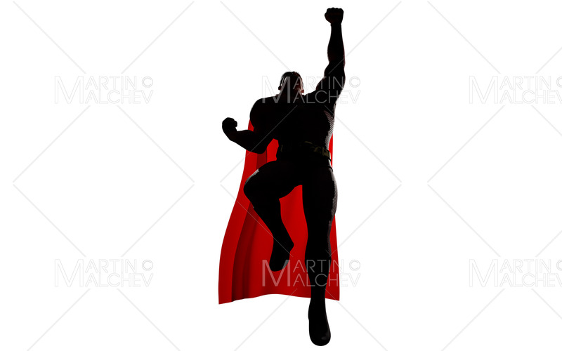 Supereroe in arrivo su White Silhouette 3D Render 2 - Caratteristiche Immagine 1