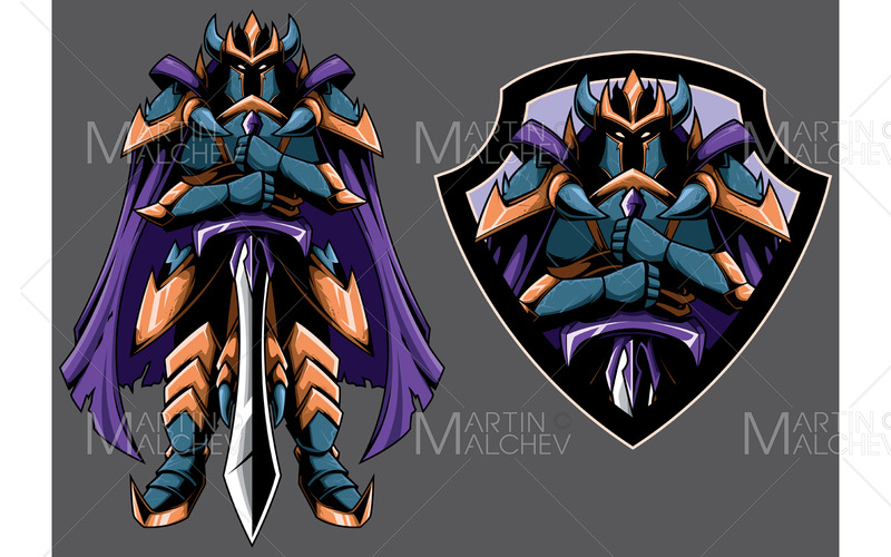 Dark Guardian Mascot Vector Illustration - Features Image 1