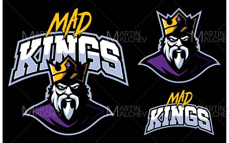 Ilustração vetorial do mascote Mad Kings - Features Image 1