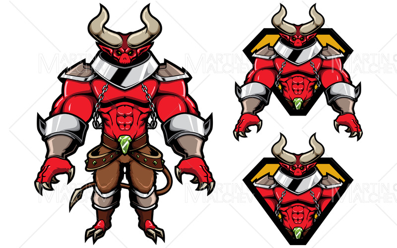 Demon Fantasy Mascot Vector Illustration - Features Image 1