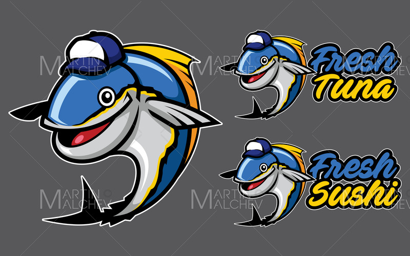 Tuna Fish Mascot Vector Illustration - Features Image 1