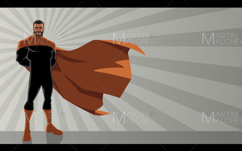 Mellanöstern Superhero Ray Light Vector Illustration. - Features Image 1
