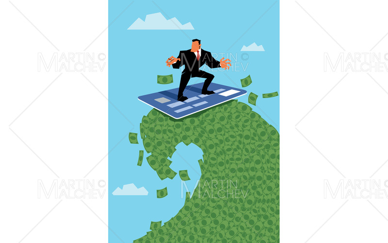 Kreditkort Cashback vektorillustration - Features Image 1