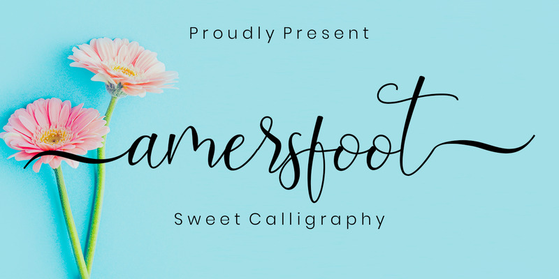 Amersfoot - Calligraphy Script Fonts - Caratteristiche Immagine 1