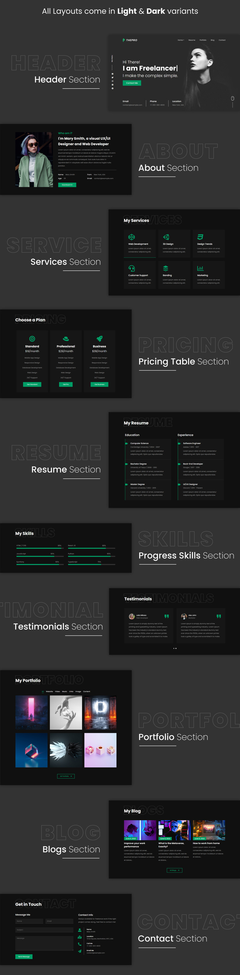ThePRO - Тема WordPress для личного портфолио - Features Image 2