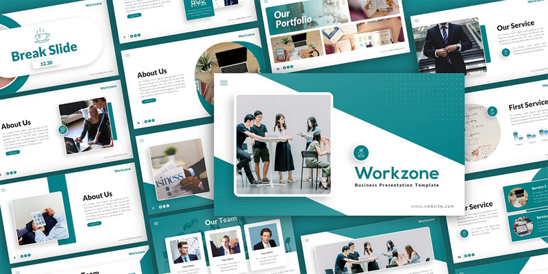 Zona di lavoro - Modello di presentazione PowerPoint multiuso aziendale - Caratteristiche Immagine 1