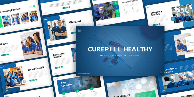 Curepill Medical Presentation PowerPoint Template - Features Image 1