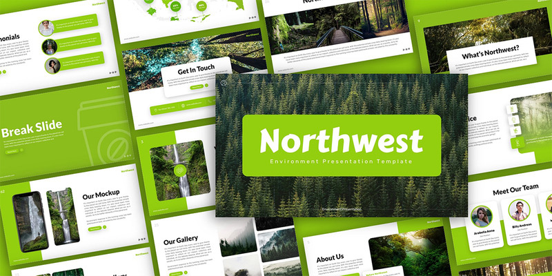 Presentatie van de Noordwest-omgeving Sjablonen PowerPoint presentatie - Features Image 1