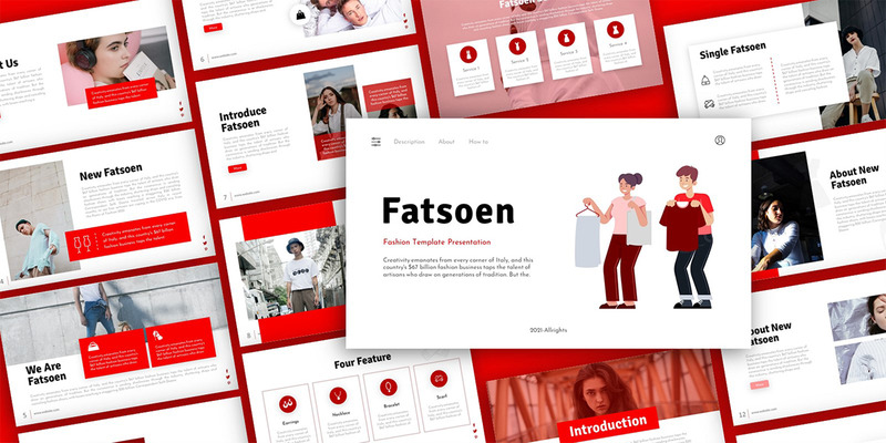 Fatsoen Fashion Presentation PowerPoint Template - Features Image 1