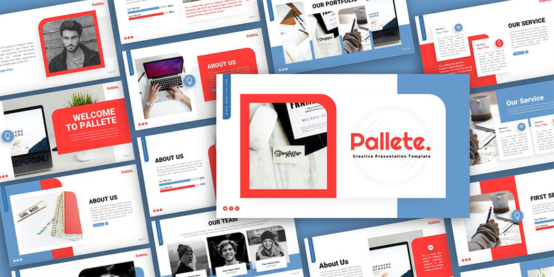 Tavolozza Modello di presentazione PowerPoint multiuso creativo - Caratteristiche Immagine 1