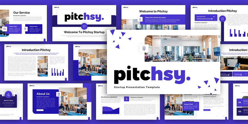 Pitchsy Startup Plantilla de presentación de PowerPoint multipropósito - Características Imagen 2