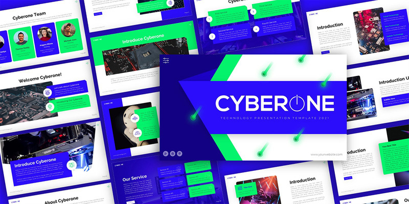 Modello di presentazione PowerPoint multiuso Cyberone Technology - Caratteristiche Immagine 1