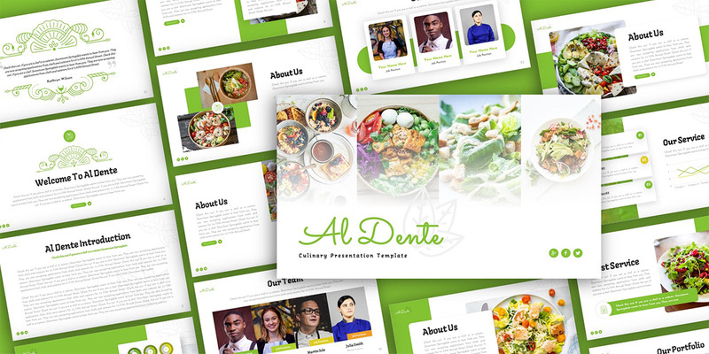 Plantilla de presentación de PowerPoint multipropósito culinaria Al Dente - Características Imagen 1