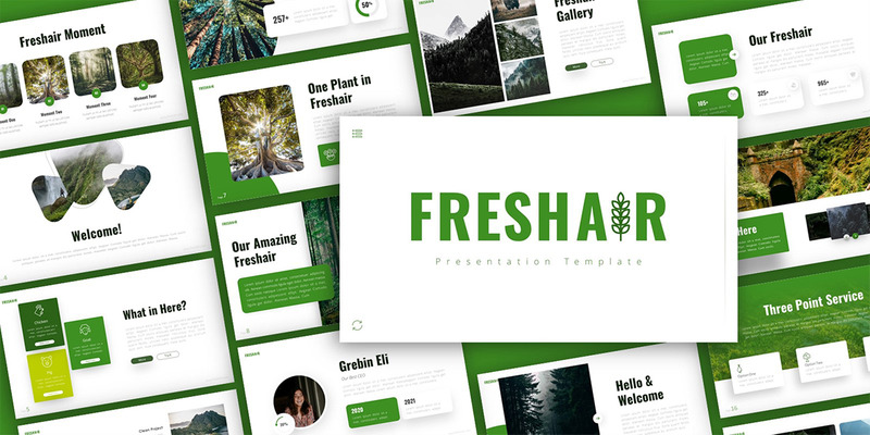 Modello PowerPoint per la presentazione dell'ambiente Freshair - Caratteristiche Immagine 1