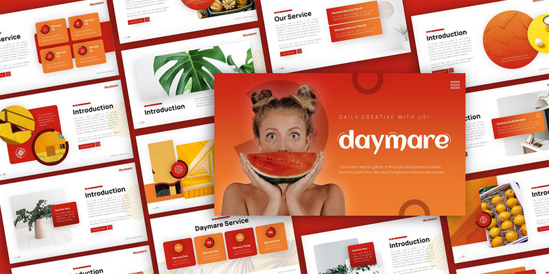 Daymare Креативна багатоцільова презентація Шаблон PowerPoint - Features Image 1