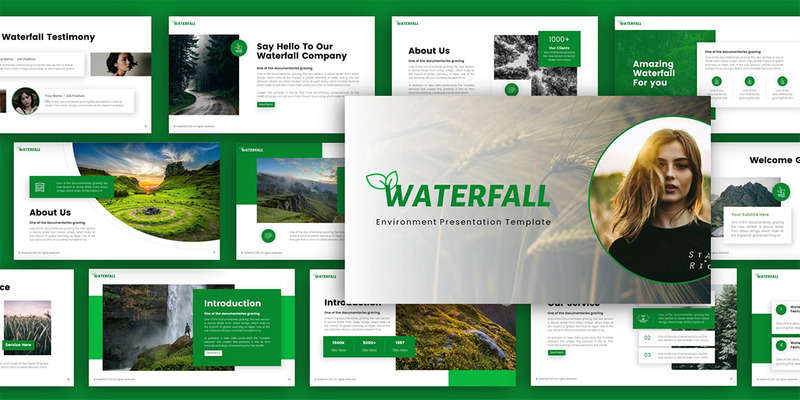 Vattenfallsmiljö Multipurpose PowerPoint-presentationsmall - Features Image 2
