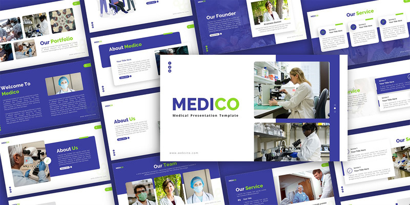 Medico Medical багатоцільовий шаблон презентації PowerPoint - Features Image 1