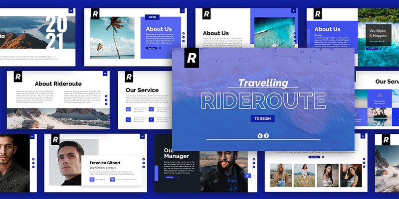 Modello PowerPoint di presentazione itinerante Rideroute - Caratteristiche Immagine 2