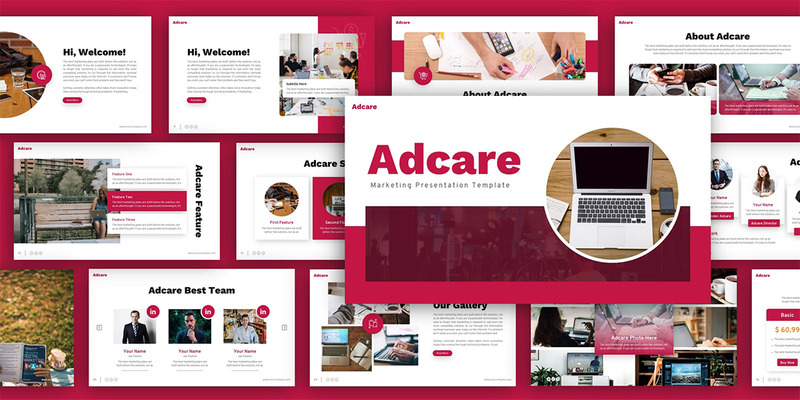 Adcare Marketing Presentation PowerPoint Template - Features Image 2