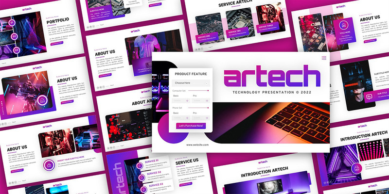 Artech Technology Multipurpose PowerPoint Presentation Template - Features Image 1