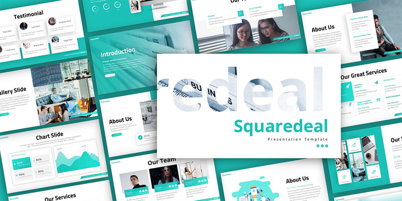 Squaredeal Business Presentation PowerPoint Template - Features Image 1