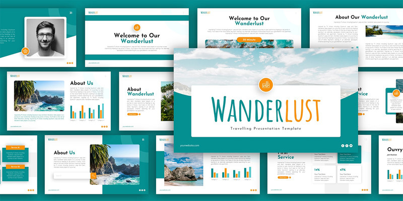 Modello PowerPoint multiuso per presentazione itinerante Wanderlust - Caratteristiche Immagine 2
