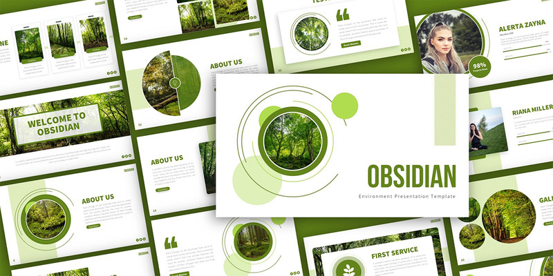 Obsidian Environment PowerPoint Presentation Template - Features Image 1