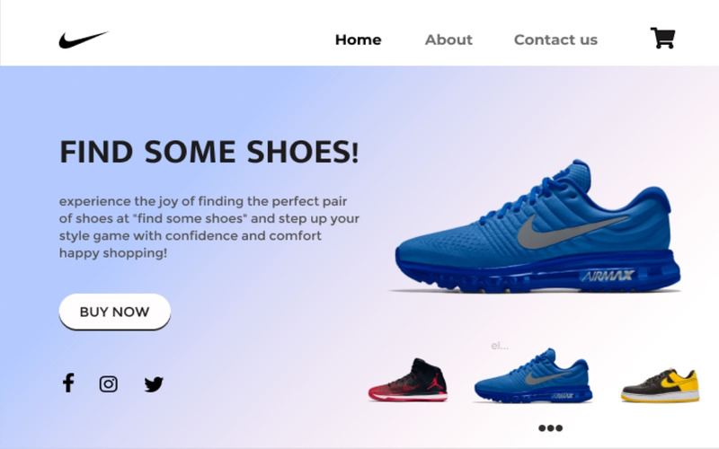 Skor Shopping E-handel landningssida Figma - Features Image 1