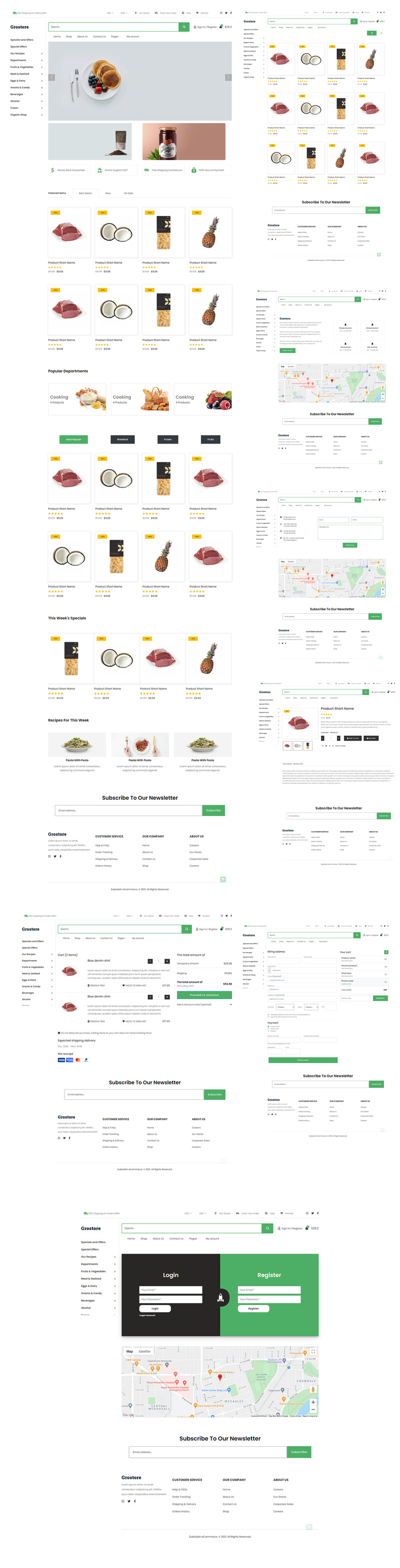 Grostore - modelo de site HTML5 da loja de comércio eletrônico - Apresenta Imagens 1