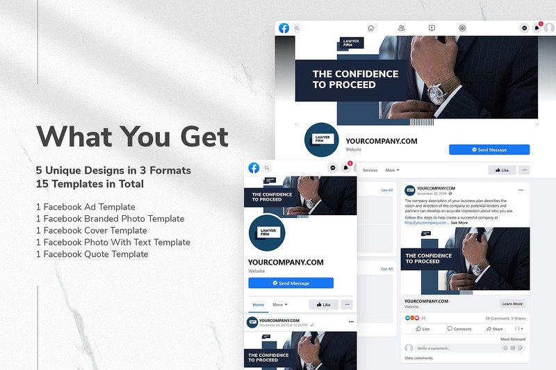 Law Firm Facebook Cover and Post - Features Image 1