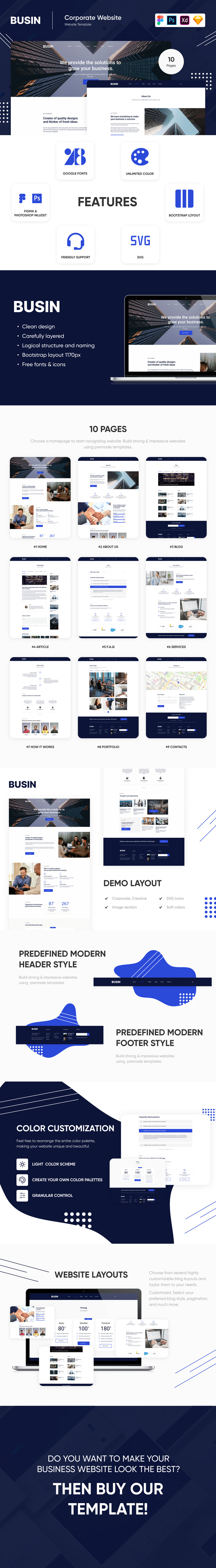 Landing page Busin 4 FREE - Features Image 1