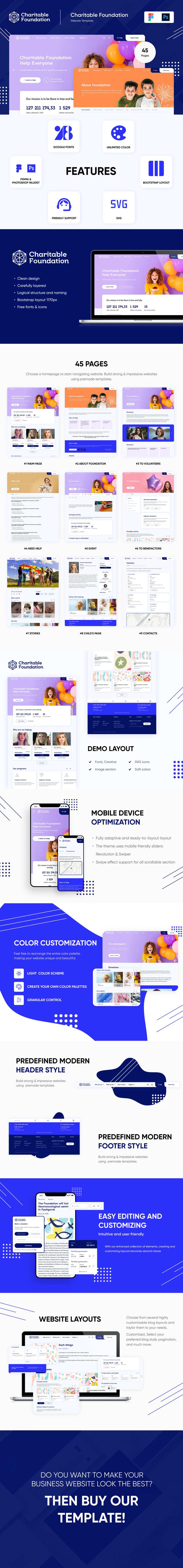 Charitable Foundation - UI Design Template - Features Image 1