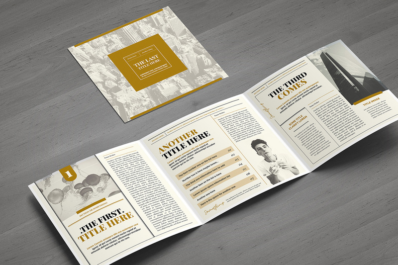 Modern Newspaper Square Trifold - Features Image 1