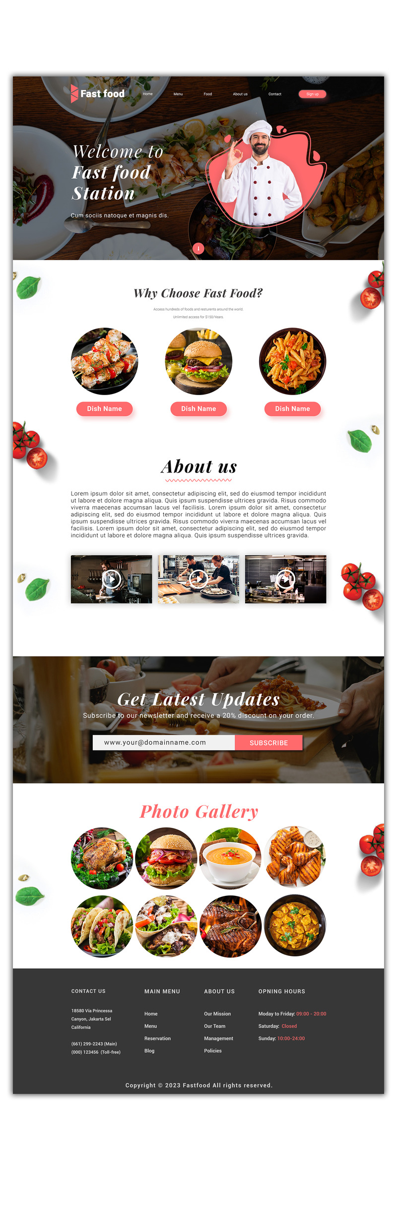 Fastfood Restaurant PSD-sjabloon - Features Image 1