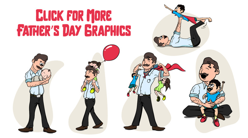 Mutlu Babalar Günü Şeffaf Arka Plan Vektör Grafiği - Features Image 1