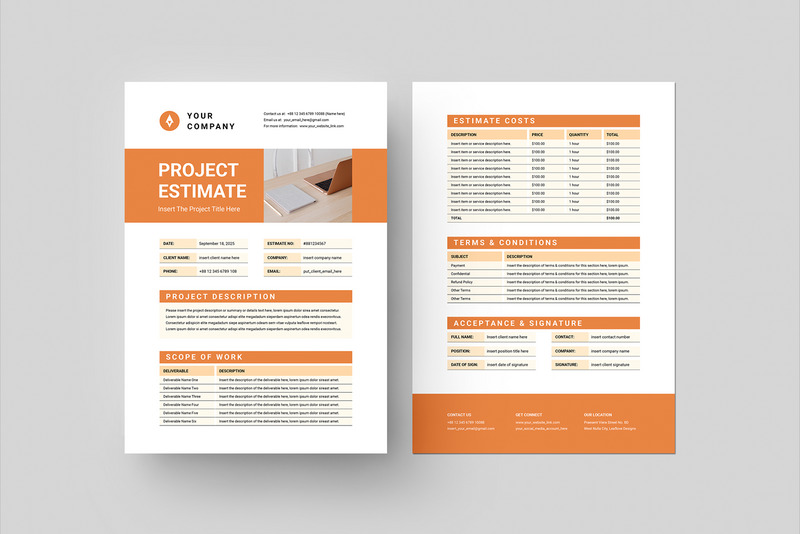 Project Estimate Template - Features Image 1