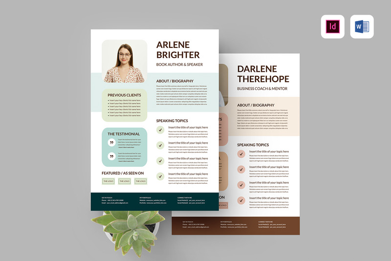 Speaker One Sheet Template - Features Image 1