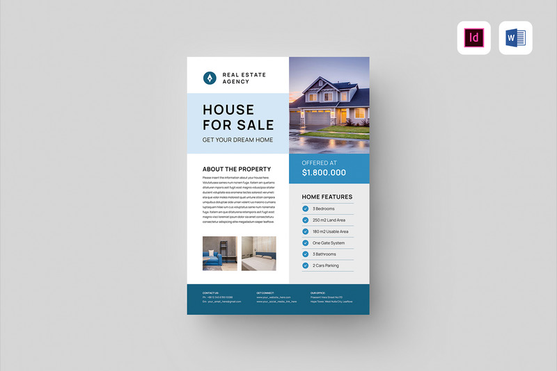 Real Estate Flyer Word Template - Features Image 1