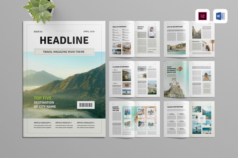 Travel Magazine Brochure Template - Features Image 1