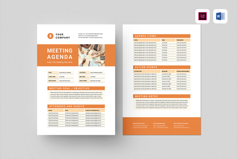 Business Meeting Agenda Template - Features Image 1