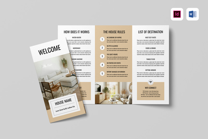 Airbnb Welcome Guide Trifold Brochure - Features Image 1
