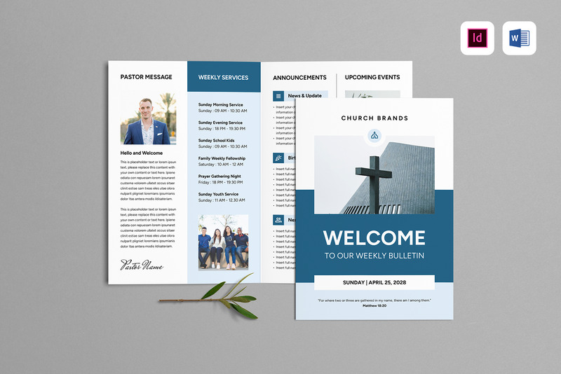 Church Bulletin Newsletter Template - Features Image 1