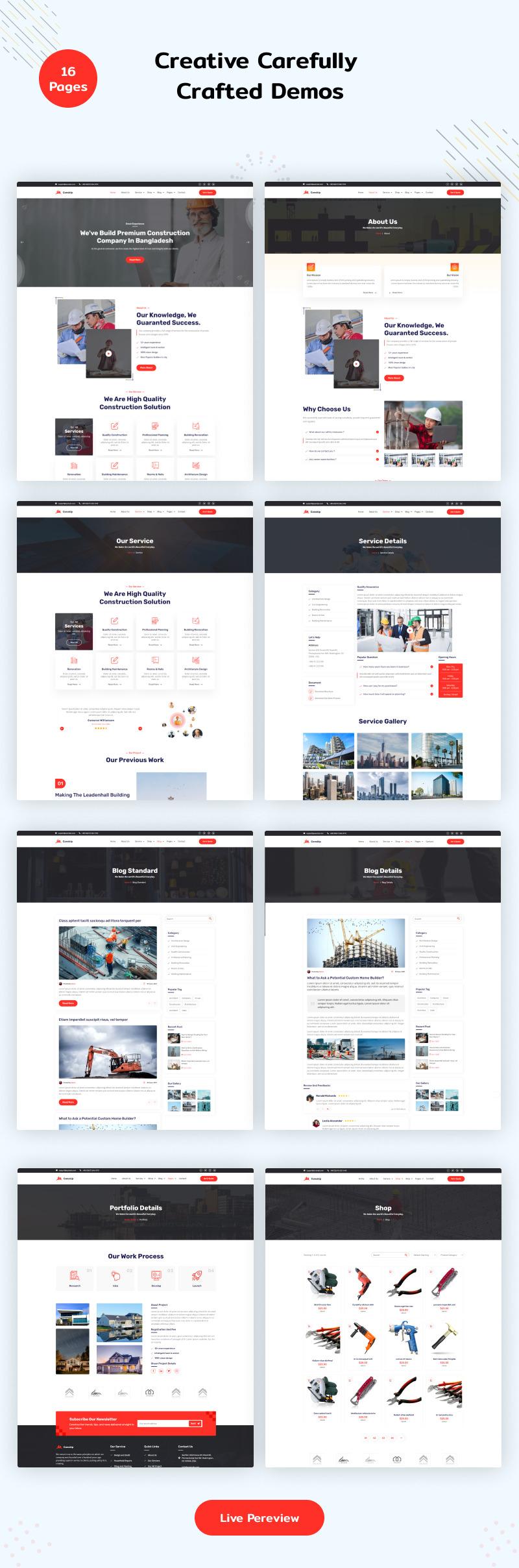 Conskip - Construction And Renovation WordPress Theme - Features Image 2