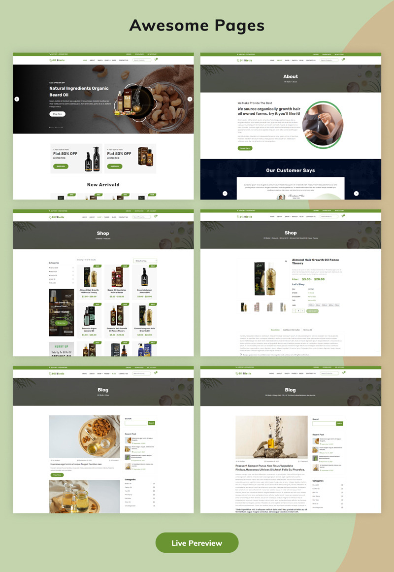 Oilbiotic - Hair Oil WordPress Theme - Features Image 2
