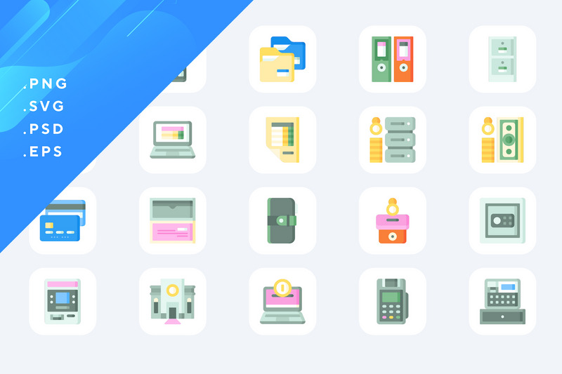 20 бухгалтерських векторних іконок для редагування - Features Image 1