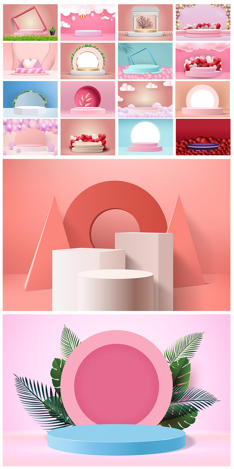 Podium Background Mega Bundle, Product Presentation 3D Podium Background Bundle - Features Image 3