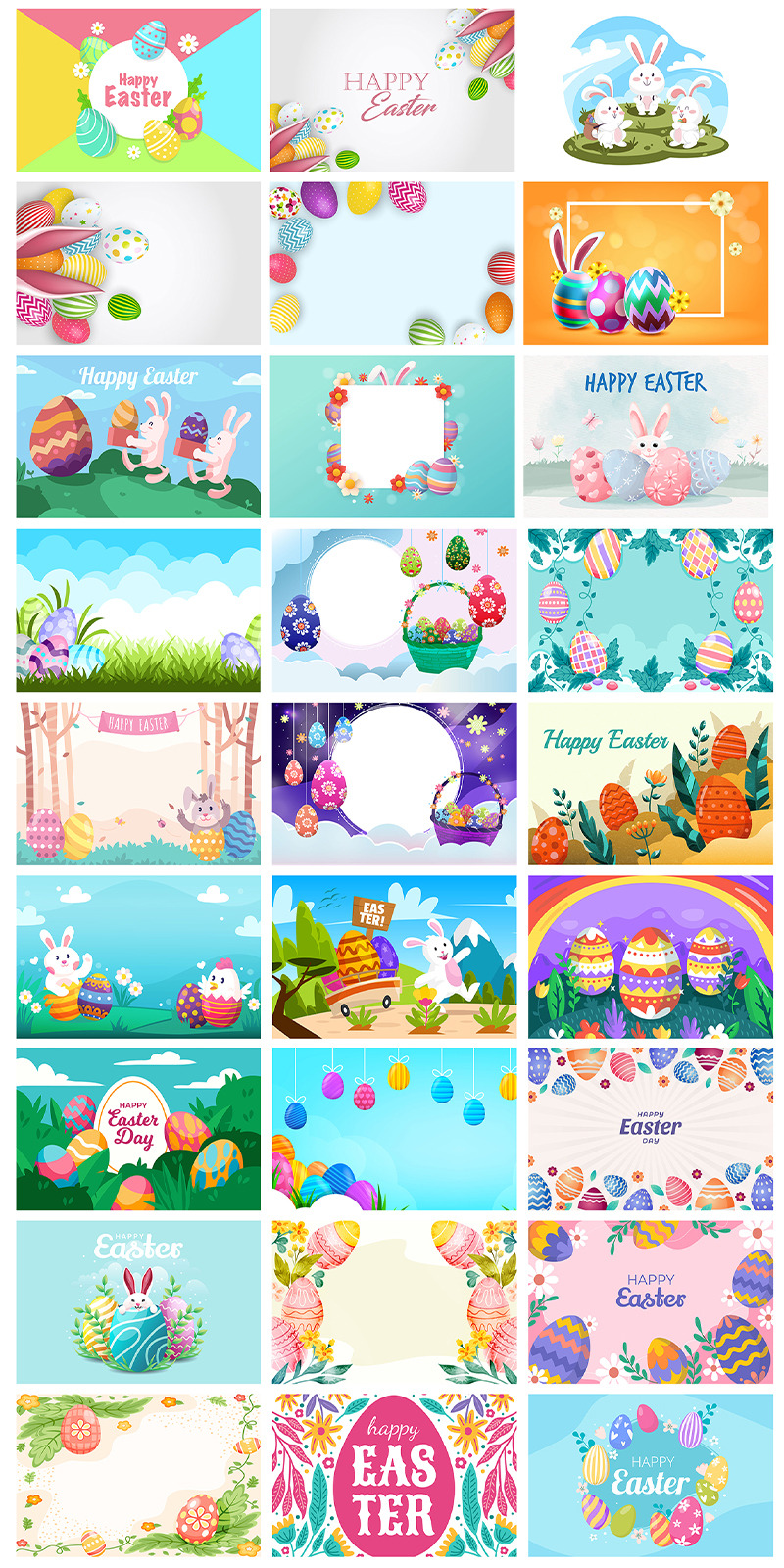 Easter Background Bundle, Happy Easter Background Bundle. - Features Image 2