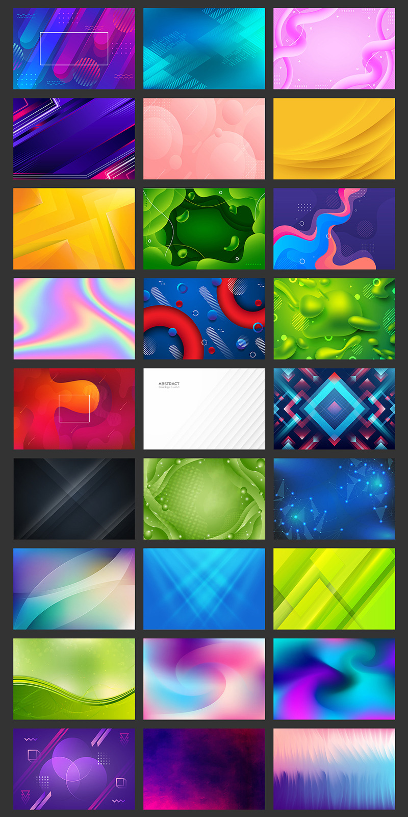 Pacchetto di sfondi astratti, raccolta di sfondi astratti, sfondo Web, sfondo banner. - Caratteristiche Immagine 2