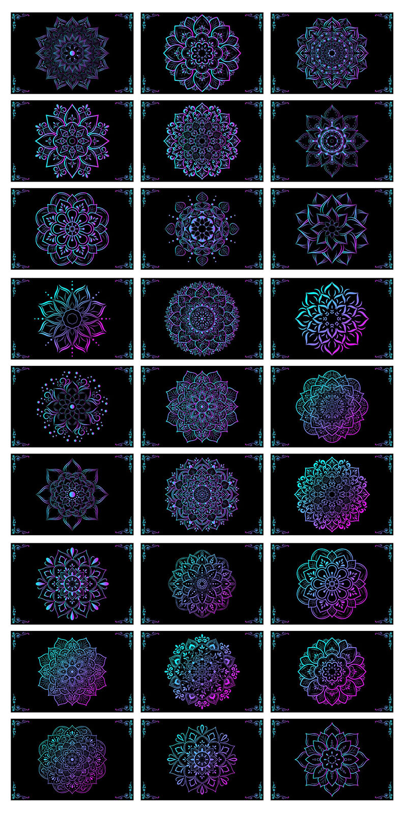 Mandala Paketi Mandala Arka Plan Seti - Features Image 1